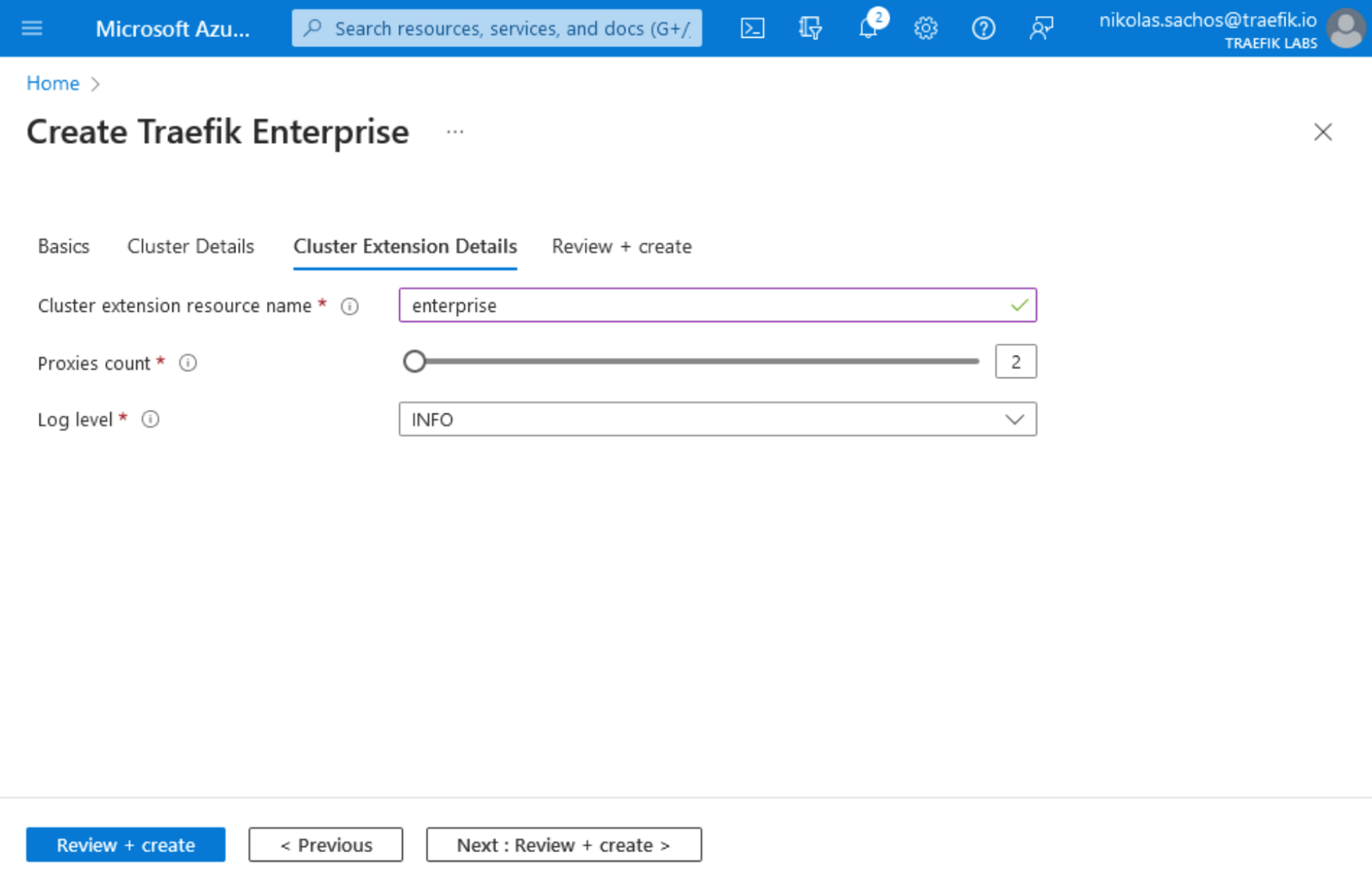 How to Install Traefik via Azure Marketplace