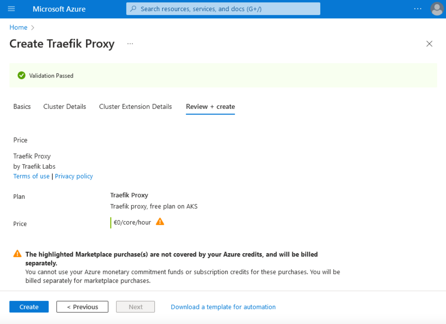 How to Install Traefik via Azure Marketplace